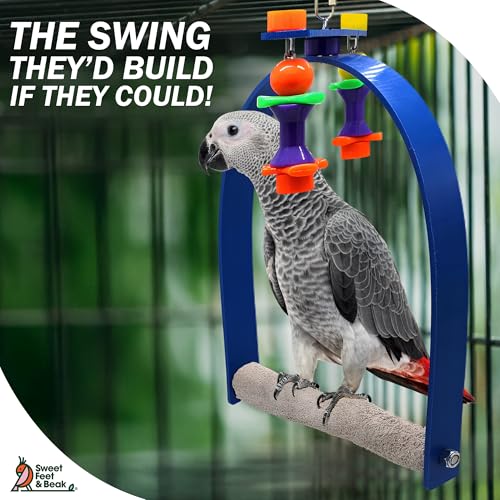 Sweet Feet and Beak Whirly Bird Swing, Large Indoor Pedicure Perch - size: Large