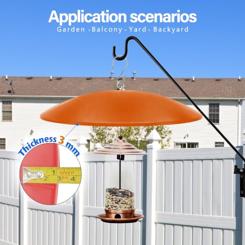 19.25-Inch Extra Large Squirrel Baffle,Hummingbird Feeder Shade Dome Cover, Bird Feeder Rain Guard, Hanging Squirrel Proof for Shepherd's Hook Outdoors (Terracotta) 2 Pack - color: Terracotta, size: 19''/2P