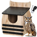 Owl House for Outdoors, Large 16.14" Owl Box Wooden Nesting Box for Outside | Weatherproof for Screech, Barred, Barn & Great Horned Owls, Durable Wildlife Shelter Bird House Box with Easy Assembly