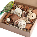 Kyouki Bird Toys Parrot Natural Bird Foraging Box Foot Toys for Parakeets,Cockatiels,Conures,Love Birds,and Other Small to Medium Birds (Large) - size: Large