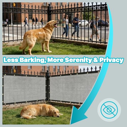 Amgo 90% UV Block Sun Shade Cloth for Dog Kennel Cover, 2' x 3' Grey Pet Playpen Sunshade with Grommets, Durable Mesh Tarp for Crate, Patio, Stable,Chicken Coop & Outdoor Privacy Screen. - color: Grey, size: 2' x 3' Custom Size