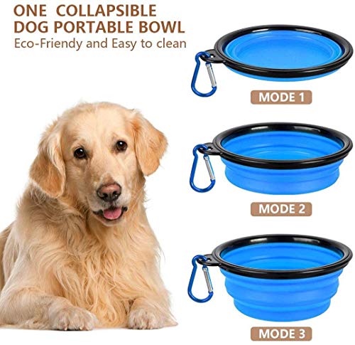 TIOVERY Dog Food Storage Container Small, Cat Food Storage Container Airtight Plastic Dispenser with Graduated Measuring Cup, Pourable Spout and Portable Collapsible Dog Bowl for Pet Food, Birds Seed - color: White 3 Qt