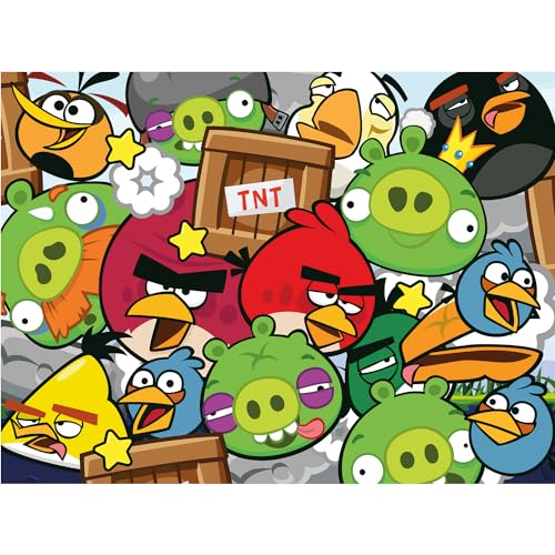 AQUARIUS Angry Birds 500pc Puzzle | 500 Piece Jigsaw Puzzle, Glare Free, Precision Fit, Officially Licensed Angry Birds Merchandise & Collectibles, 14x19 Inches