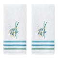 SKL Home Ocean Watercolor Hand Towel, White (2-Pack) - color: Ocean Watercolor, style: Hand Towel Set