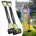 Large Dog Pooper Scooper for Yard, 32 inch Long Handle, 2-Pack - color: 2-Pack Green & Yellow