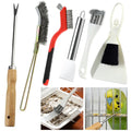6PCS Bird Cage Cleaning Brush Kit Stainless Bird Cage Cleaner Tools Set Accessories for Small Medium,Large,Tall,Stainless Steel,Parakeet,Budgie,African Grey Parrot,Cockatoo Birds Cages Accessories