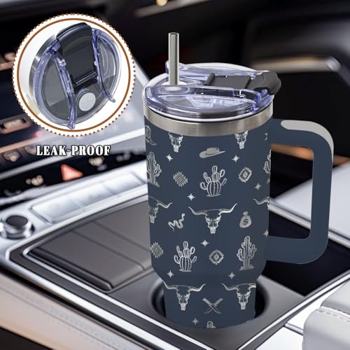 DUUV Western Cowboy Tumbler 40oz, Insulated Western Gift for Women | Engraved Sheep Head Cow Cup Gifts for Western Lovers Leakproof, Cowgirl Gift Mug, Appreciation Gifts for Girls Boy, 1 Pack - color: Western Sheephead