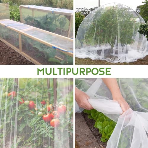 Unves Garden Netting, 10' x 50' Ultra Fine Mesh Bird Netting for Garden | Insect Mosquito Net for Patio Protection, Pests Bugs Plant Covers for Vegetable Plants Fruit Trees Berry Bushes - size: 10 x 50 Ft x 1 pc