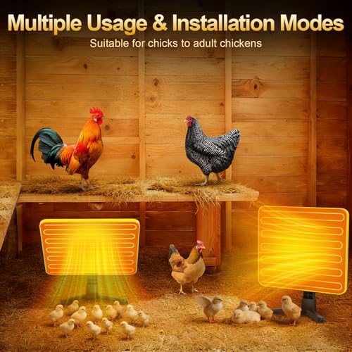 Chick Brooder Heater Plate, UL Certified Radiant Heat Panel with Smart Thermostat, 50-158℉ Adjustable Chicken Heater for Coop & Brooder Plate for Chicks & Poultry Winter Use