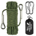 AOLEBA 10.5 mm Static Climbing Rope 10M(32ft) 20M(64ft) 30M(96ft) 50M(160ft) 70M(230ft) Outdoor Rock Climbing Rope, Escape Rope Ice Climbing Equipment Fire Rescue Parachute Rope - color: Army Green, size: 96ft