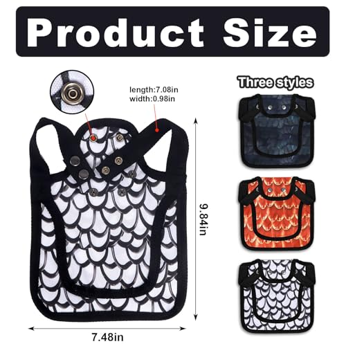 On-Airstore 3Pcs Chicken Saddle for Hens Chicken Aprons Clothes with Adjustable Strap Outdoor Printed Birds Hen Saddle for Poultry Back Feather Protector Suitable for Small Medium Large Hens