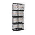 Lot of 4 Breeding Bird Carrier Cage with Dividor 30 x 18 x18 for Parakeet Canary Finch Loverbird (Black) - color: Black