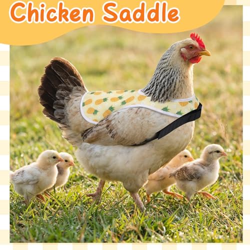 6 Pack Chicken Saddles for Hens Chicken Aprons Back Protector | Hens Chicken Saddle Vest Jacket for Poultry Back Feather Protection Fixer Supplies