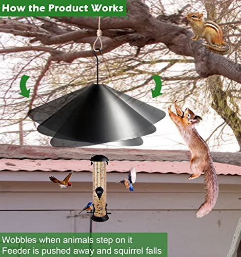 19 in PP Squirrel Baffle for Pole Bird Feeders, Hang Mount, 1pcs | Raccoon and Squirrel Guard Stopper for Shepherd Hooks - style: Hanging Mount 1pcs