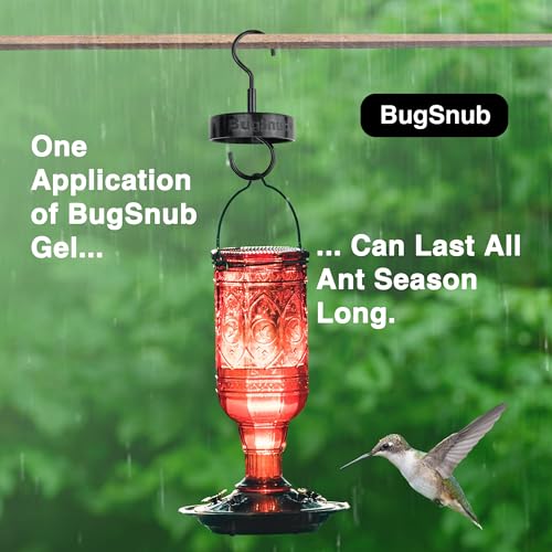 Hanging Ant Guard (3-pack)- Waterless Ant Defense for Hummingbird Nectar Feeders, Unique Upside-down Design, No Liquid Moat, Metal Hooks - size: 3 Pack
