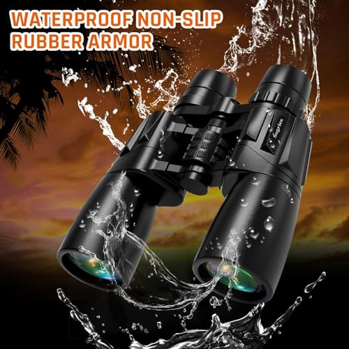 10-30x50 Zoom Binoculars for Adults High Powered | HD Optics,Waterproof, Fogproof,Military,Bird Watching,Traveling Concerts,Large View,BAK4,FMC Lens,Clear Low Light Vision