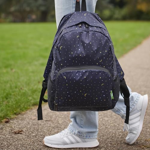 ECO CHIC Hiking Lightweight Packable Backpack - Foldable Daypack for Travel & Hiking & Outdoor Adventures - Waterproof Backpack from Recycled Materials (Wild Birds Blue) - color: Wild Birds Blue