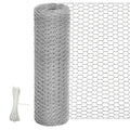 Chicken Wire Fencing, 24 Inch x 60 Ft Chicken Wire Mesh for Garden Plants | 24 Rifny 1 Inch Mesh, Hexagonal Galvanized Metal Poultry Wire Netting Roll, for Chicken Coop Rabbit Dogs Barrier - size: 24 x 720 Inches-1 Inch Mesh