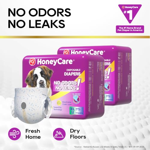 HONEY CARE All-Absorb Disposable Dog Diapers, X-Large - size: X-Large (Pack of 1)