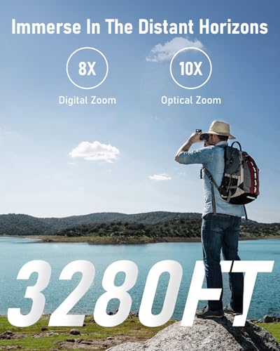 Digital Binoculars with Camera - 8X Digital Zoom, 2" LCD Display 40MP Camera 2.5K Videos Ideal for Concerts, Bird Watching, and Outdoor Adventures with 32GB SD Card - S555