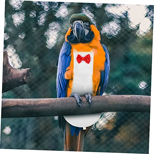 Yardwe Bird Diaper for Parrots and Parakeets Breathable Liner Bow Design for Outdoor - size: 17x9cm