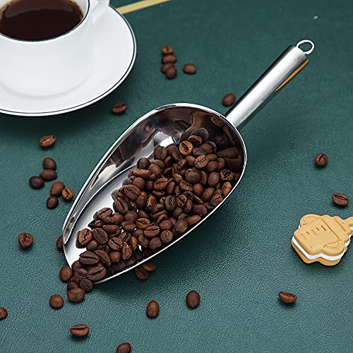 Premium Stainless Steel Cookie & Ice Cream Scoop - Dog Food & Utility Scoop - Dishwasher Safe (Silver/8oz/9 Inch) - color: 1. Silver