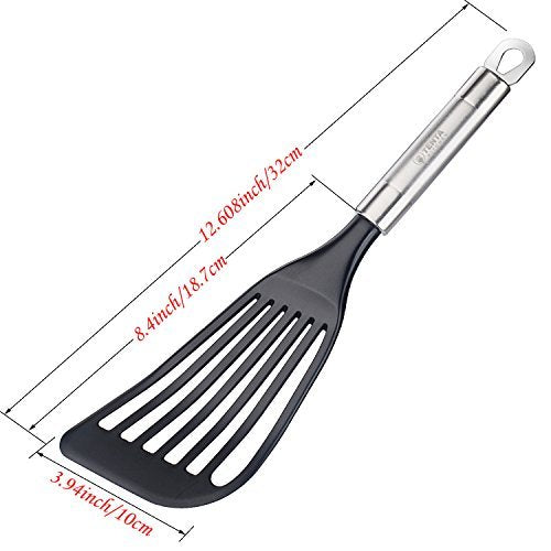 Tenta Kitchen Flexible Fish Turner Spatula, for Fish/Egg/Meat/Dumpling Frying - color: Nylon Spatula