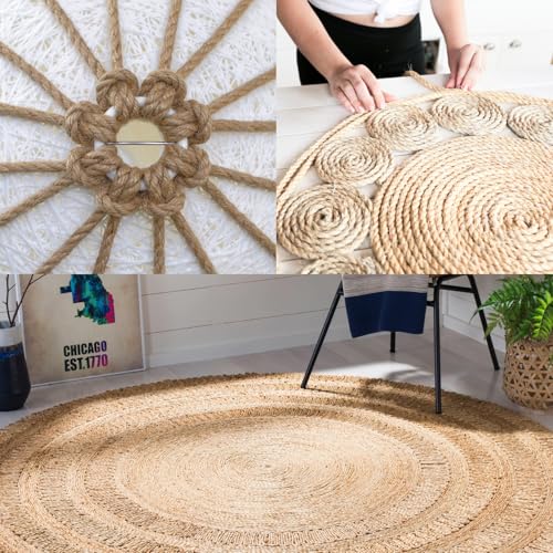 Vanhench Jute Rope 5MM (1/5 inch) 106 ft | 6Ply Twisted, Heavy Duty and Thick Twine Rope Bulk, Crafts Projects Cat Scratcher Post Tree Arts & Crafts Home Decoration - color: Brown, size: 5mm (13/64 In)×106ft(32.3m )