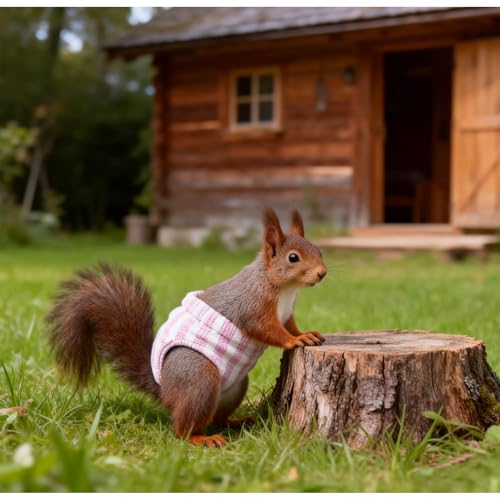3 Pcs Washable Squirrel Diapers, Reusable Squirrel Diaper, Highly Absorbent with Adjustable Waistline Diapers for Squirrels, Guinea Pigs, and Small Sugar Gliders (3.9" - 6.3", S)