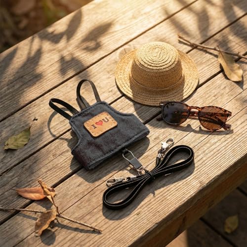 Bird Flight Harness Vest, Parrot Flight Suit with Leash Adjustable Bird Flying Clothes Outdoor Training Traction Rope for Parakeets Cockatiels Conures Budgies Cockatiel-Black,L - color: Black