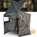 VEVOR Hunting Blind，See Through Ground Blinds with Carrying Bag, 360 Degree Portable Camouflage Tent，Durable Concealed Shelter with Silent Side Door and Window, for Turkey and Deer - size: 6-7 Person（288° See Through ）