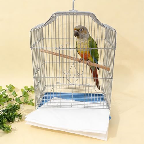 100 Sheets Bird Cage Liner Papers, Disposable Bird Cage Paper Liners, Cuttable Pet Animal Cages Cushion, Precut Absorbent Bird Paper for Bird Parrot Small Animal, 5.9 x 8.66’’ - size: 5.9'' x 8.66''