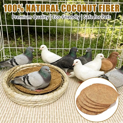18PCS Pigeon Nest Pads Coconut Fiber Bird Nesting Material for Chicken - size: 18 Pcs