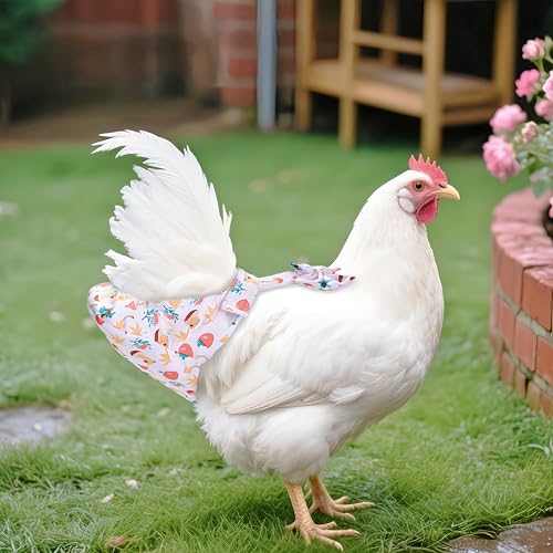 Chicken Diapers for Hens, Roosters, Diapers for Ducks with Walking Leash, Reusable Pet Duck Diapers Chick Clothes Waterproof Poultry Nappies for Geese Pet Ducks Chicken-Mushroom, S - size: S