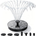 AISITIN Solar Fountain Pump with 6 Nozzles, 2026 Solar Bird Bath Fountains | Upgraded Floating Solar Water Fountain for Garden, Pond, Pool, Fish Tank, Backyard & Outdoor - color: Black-1