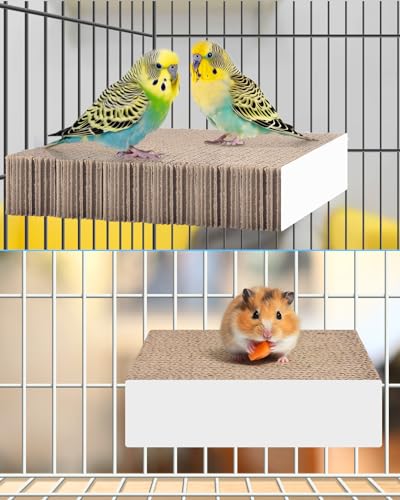 KATUMO Bird Toys, 7.8 Inch Paper Parakeet Shredding Chewing Toys Parrot Perch Platform Conure Foraging Toys for Budgie Cockatiel Lovebird Small Birds - size: Large