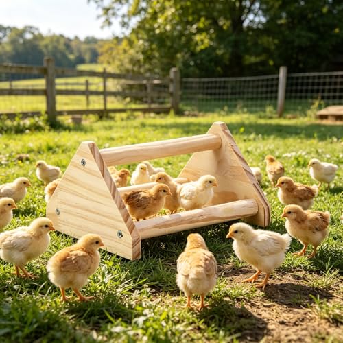 Wooden Chick Perch Stand, Pine Chicks Roosting Bar, Jungle Gym Perch Toys for Chicken Coop & Brooder, Bird Perch for Baby Chicks & Parrots (Small) - color: Small