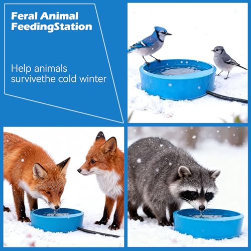 Heated Water Bowl for Chicken, Large Capacity 125OZ Poultry Water Heater for Hens Turkey Goose Duck Pigeon Poultry Birds Drinker in Winter, Chicken Coop Accessories No More Frozen Water