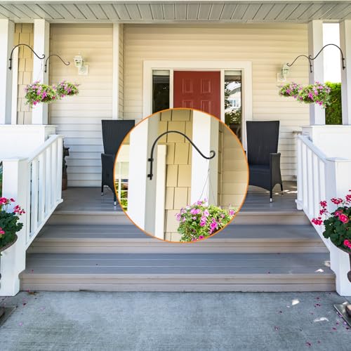 16 Inch Plant Hangers Outdoor,4 Pack Heavy Duty Plant Hanger Bracket | Hanging Basket for Plants Outdoor Brackets,80lbs Weight Capacity for Hanging Baskets,Bird Feeders,Lanterns and Wind Chimes - size: 16inch-4pcs