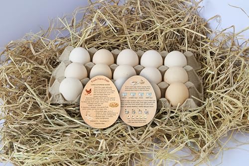 255PCS Fresh Farm Egg Handling Instruction Cards - Premium 2.7 X 3.5 Inches - Eggs Shape Style - Egg Stamps for Eggs Care Egg Cartons Cheap Bulk - Egg Stamps for Fresh Eggs for Egg Cartons Reusable
