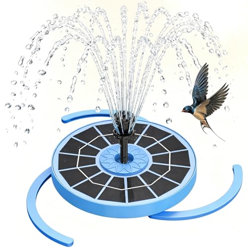 AISITIN 3.5W Solar Fountain Pump with 8 Nozzles & 3 Integrated Bracket | Upgraded Floating Solar Water Fountain Kit for Garden, Pond, Pool, Water Feature and Outdoor (Blue) - color: Blue01