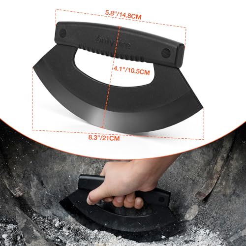 onlyfire Kettle Grill Scraper, BBQ Grill Blade Cleaning Tool | For Weber Kettle, Weber WSM Cooker, Kamado Charcoal Grills Like Big Green Egg, Kamado Joe, Safe for Porcelain Coating