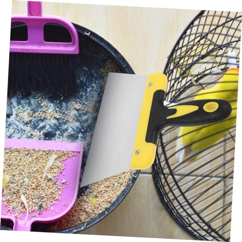 UPKOCH Stainless Steel Bird Droppings Scraper Tool Durable Poop with Ergonomic Handle for Easy Bird Cage Cleaning Effortless Mess and Saving Maintenance