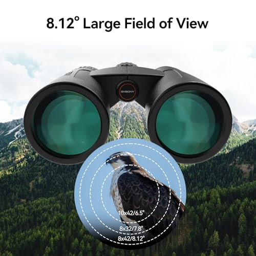 SVBONY Upgraded SV202 8x42 Binoculars for Bird Watching, ED Binoculars Lens | Extra-Low Dispersion Objective Lens, BAK4 & FMC System, 8°+Wide View Angle, IPX7 Waterproof Fogproof for Outdoor Observation - size: 8x42mm