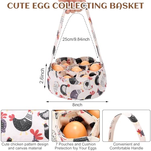 15 Pouches Chicken Egg Apron 7 Pouch Chicken Egg Basket | Women Apron For Collecting Fruit Duck And Goose Eggs Storage Bag For Christmas Autumn Gift Home Farms Decor Sturdy Canvas - style: Stylish