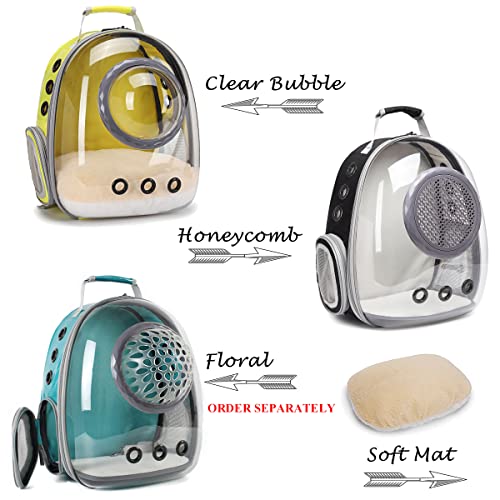 Cat Backpack Carrier, Bubble Backpack for Cat Kitten Small Puppy and Bunny, Space Capsule Bubble Cat Backpack Carrier, Airline Approved Waterproof Yellow Pet Backpack for Small Dog - color: Yellow