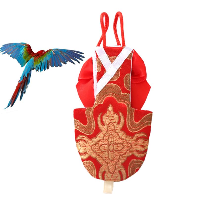 Parrot Diaper Bird Pant Pet Clothing with Bowknot Lightweight Pet Bird Clothes for Cockatiel Parakeet Pigeon Easy to Put on and .69 X 2.75 in