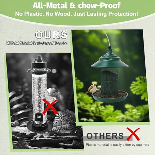 All-Metal Finch Feeder, Squirrel Resistant Nyjer Seed Bird Feeder Green | 2.5 lb capacity, powder-coated all-metal mesh resists squirrels and weather while keeping nyjer seed fresh and accessible. - color: Green, size: 2.5 LB