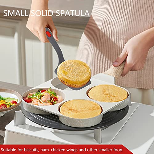 Flexible Silicone Spatula Set For Nonstick Cookware Rubber Silicone Bpa-Free Heat Resistant Heavy Duty Kitchen Turner Large,Slotted Flipper And Small Spatulas For Egg Fish Pancake Cookie (Grey)