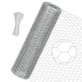 Chicken Wire Fencing, 16 Inx 276 in (40cm x 7m) Chicken Wire Mesh Roll, 1 in Mesh Poultry Wire Netting, Anti-Rust Hexagonal Galvanized for Chicken Coop Crafts Garden Fence with 50 Zip Ties - size: 16 x 276 Inches-1 Inch Mesh